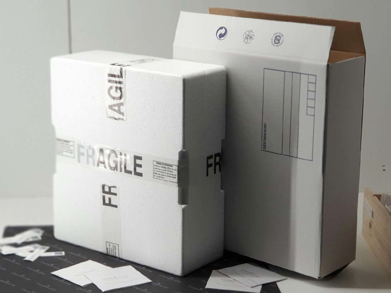 Secure packaging closed with adhesive tape